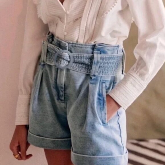 Sezane Rome Shorts - Snow Blue - Picture 1 of 6